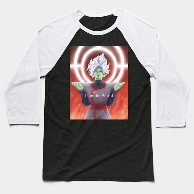 Absolute God Zamasu Baseball T-Shirt by RocioZero